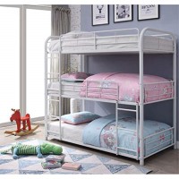 Acme Cairo Triple Twin Bunk Bed in White