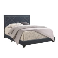 Acme Ishiko Queen Bed In Dark Teal Fabric