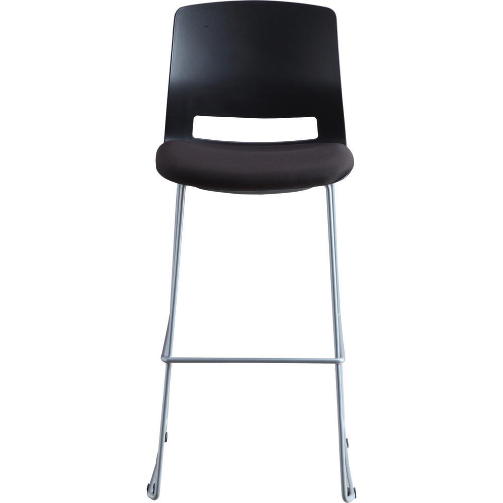 Lorell Arctic Series Bar Stool Black Fabric Foam Seat Black Back 2 Carton