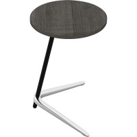 Lorell Guest Area Round Top Accent Table Charcoal Round Top Polished Aluminum Base 1575 Table Top Length x 1575 Table