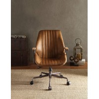 Homeroots Metal Upholstery Wood Engineered Wood 2835 X 2441 X 3440 Coffee Metallic Executive Office Chair