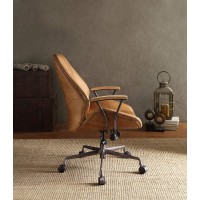 Homeroots Metal Upholstery Wood Engineered Wood 2835 X 2441 X 3440 Coffee Metallic Executive Office Chair