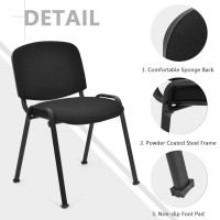 Casart 5 Pcs Conference Chair Set W/Steel Frame,Ergonomic Design,Sponge Seat And Back,Stack Chair For Study Waiting Room Guest Reception Room Stackable Office Chairs Furniture Set