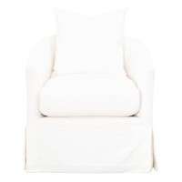 Faye Slipcover Swivel Club Chair