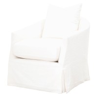 Faye Slipcover Swivel Club Chair