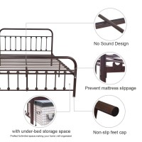 Nachtimoor Metal Bed Frame Queen Size Headboard And Footboard The Country Style Ironart Double Bed The Metal Structure Antique