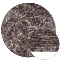 36 Round Gray Marble Laminate Table Top