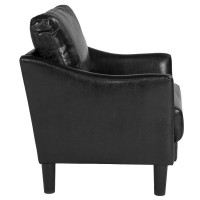 Asti Upholstered Chair in Black LeatherSoft