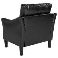 Asti Upholstered Chair in Black LeatherSoft