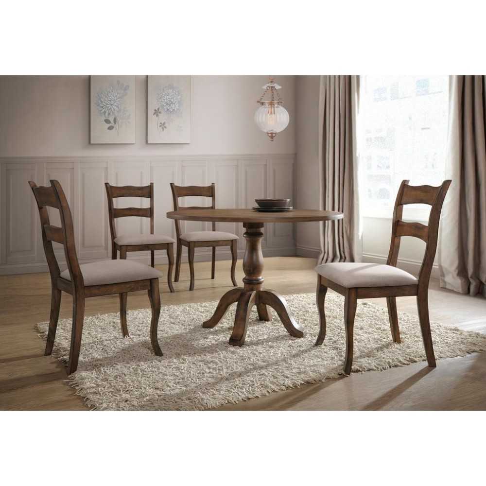 Best Master Bono 5Piece Modern Solid Wood Dining Set in Black