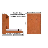 Murphy Bed Full Size Hardware Kit - Full Vertical Diy Folding Cabinet Wall Bed For Guestroom Easy To Build, Made In Usa