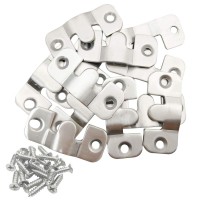 Sipery 12Pcs Universal Sectional Sofa Interlocking Furniture Connector, Stainless Steel Sectional Sofa Connector Brackets 1.7 Length