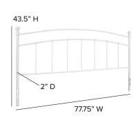 Woodstock Decorative White Metal King Size Headboard