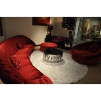 HomeRoots Modern Tufted Fabric Sectional Sofa