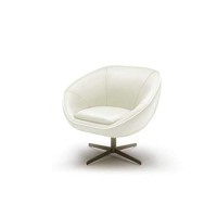 Homeroots Furniture 29-Inch White Bonded Leather, Foam And Steel Accent Chair