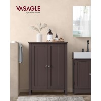 Vasagle Bathroom Floor Storage Cabinet Bathroom Storage Unit With 2 Adjustable Shelves Bathroom Cabinet Freestanding 118 X 2