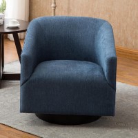 Geneva Cadet Blue Wood Base Swivel Chair