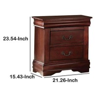 Benjara, Brown Benzara Wooden Nightstand With Drawers