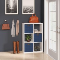 Closetmaid 6 Cube Storage Shelf Organizer Bookshelf With Open Back Vertical Or Horizontal Easy Assembly Wood White Finish