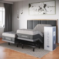 Sven & Son Classic Adjustable Bed Base (Frame) + 12 Inch Memory Foam Matt (Medium), Head And Foot Lift, Massage, Under-Bed Lights, Usb, Memory Positions, Zero Gravity, Wireless Remote - Split King