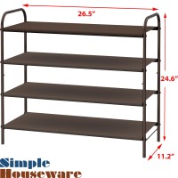 Simple Houseware 4Tier Shoe Rack Storage Organizer Bronze