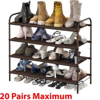 Simple Houseware 4Tier Shoe Rack Storage Organizer Bronze