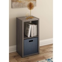 Closetmaid 4537 Decorative Open Back 2Cube Storage Organizer Graphite Gray