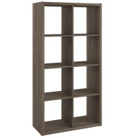 Closetmaid 8 Cube Heavy Duty Wooden Decorative Bookcase Shelf Storage Organizer With Open Back For Home Closet Office Or Toys