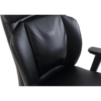 Lorell Lumbar Support HighBack Chair Black Bonded Leather Seat Black Bonded Leather Back High Back 5star Base 1 Each