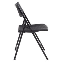 NPS AirFlex Series Premium Polypropylene Folding Chair Black Pack of 4