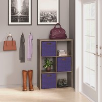 Closetmaid Decorative 6 Cube Open Display Wood Laminate Versatile Storage Organizer For Indoor Home Or Office Spaces Graphite G