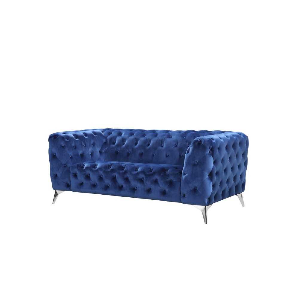 Best Quality Furniture Loveseat Only, Navy Blue