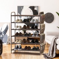 Simple Houseware 6Tier Shoe Rack Storage Organizer Wside Hanging Bag Bronze