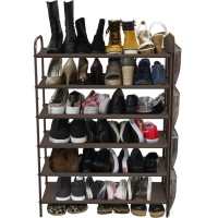 Simple Houseware 6Tier Shoe Rack Storage Organizer Wside Hanging Bag Bronze