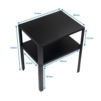 Ikea Bedside Cabinet Knarrevik Black Metal Storage Decorative Coffee Table With Shelf