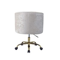 Acme Levian Tufted Velvet Upholstered Office Chair In Vintage Cream And Gold