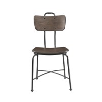 Acme Garron Side Chair (Set Of 2) In Walnut And Black