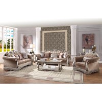 Acme Northville Sofa With 5 Pillows In Velvetand Antique Silver