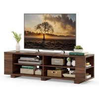 Tangkula Wood Tv Stand For Tvs Up To 65 Inch Flat Screen Modern Entertainment Center With 8 Open Shelves Universal Tv Storage