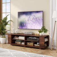 Tangkula Wood Tv Stand For Tvs Up To 65 Inch Flat Screen Modern Entertainment Center With 8 Open Shelves Universal Tv Storage