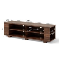 Tangkula Wood Tv Stand For Tvs Up To 65 Inch Flat Screen Modern Entertainment Center With 8 Open Shelves Universal Tv Storage