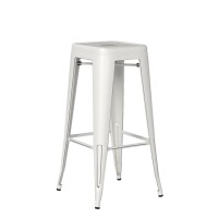 Furmax 30 Inches Metal Bar Stools Bar Height High Backless Stools Indoor Outdoor Stackable Kitchen Stools Set Of 4 Distressed W