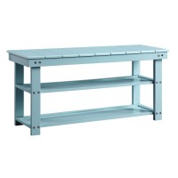 Convenience Concepts Oxford Utility Mudroom Bench Sea Foam