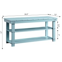 Convenience Concepts Oxford Utility Mudroom Bench Sea Foam