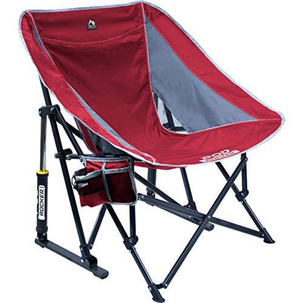 Gci Outdoor Pod Rocker Sling-Style Outdoor Rocking Chair With Beverage Holder & Phone Pocket