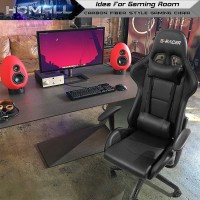 Homall Gaming Chair Office Chair High Back Computer Chair Leather Desk Chair Racing Executive Ergonomic Adjustable Swivel Task