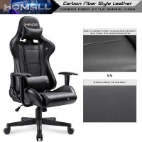 Homall Gaming Chair Office Chair High Back Computer Chair Leather Desk Chair Racing Executive Ergonomic Adjustable Swivel Task