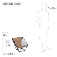 Helinox Ground Chair Ultralight, Portable Outdoor Chair, Coyote Tan