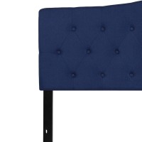 Emma Oliver Tufted Upholstered King Size Headboard In Navy Fabric