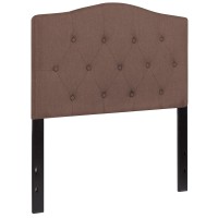 Emma Oliver Tufted Upholstered Twin Size Headboard In Camel Fabric